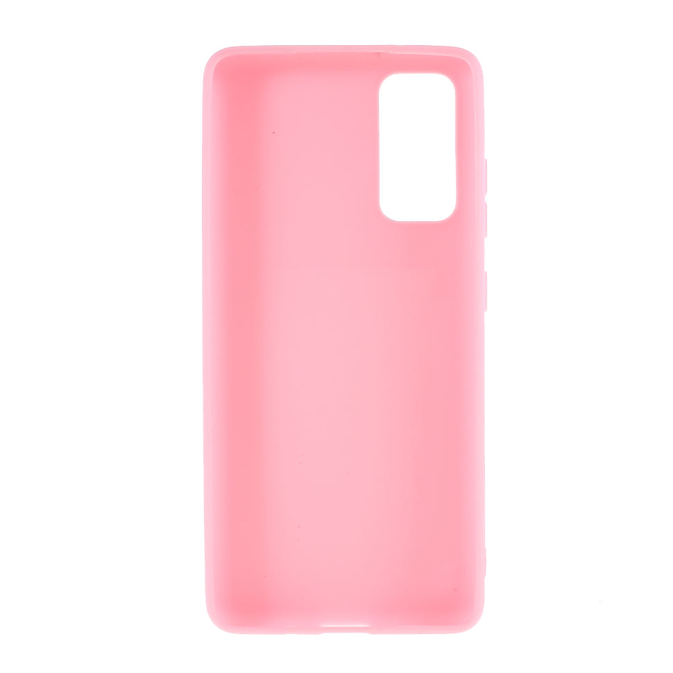 For Samsung Galaxy S20 FE 4G/5G/S20 Lite/S20 FE 2022 Soft TPU Matte Finish Coating Slim Phone Case - Pink