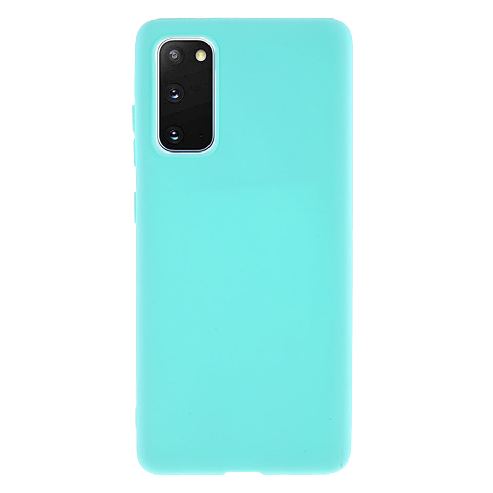 For Samsung Galaxy S20 FE 4G/5G/S20 Lite/S20 FE 2022 Soft TPU Matte Finish Coating Slim Phone Case - Baby Blue