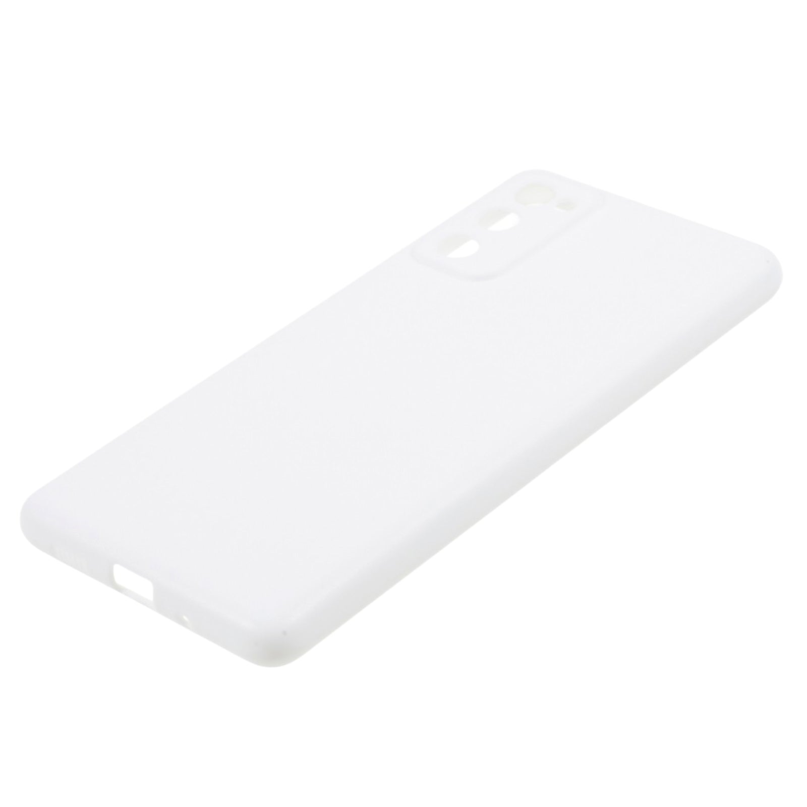 For Samsung Galaxy S20 FE 4G/5G/S20 Lite/S20 FE 2022 Soft TPU Matte Finish Coating Slim Phone Case - White