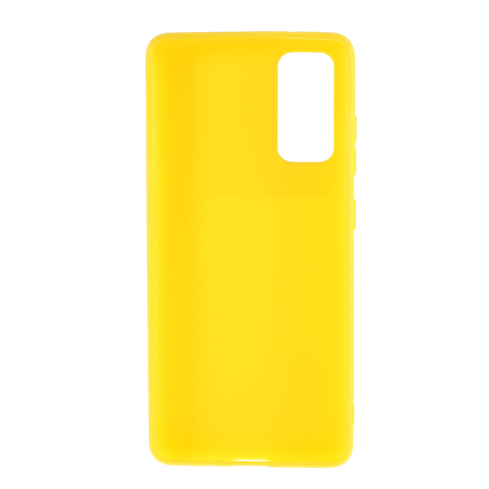 For Samsung Galaxy S20 FE 4G/5G/S20 Lite/S20 FE 2022 Soft TPU Matte Finish Coating Slim Phone Case - Yellow