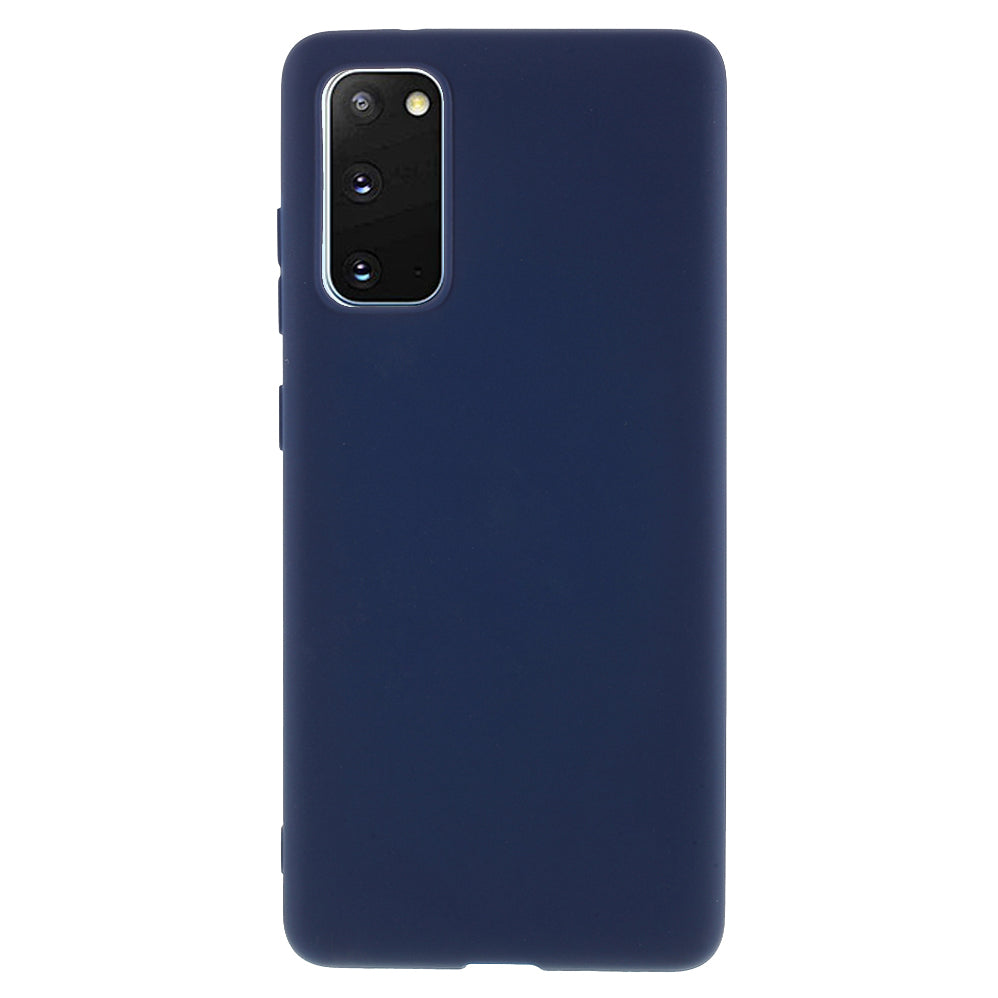 For Samsung Galaxy S20 FE 4G/5G/S20 Lite/S20 FE 2022 Soft TPU Matte Finish Coating Slim Phone Case - Dark Blue