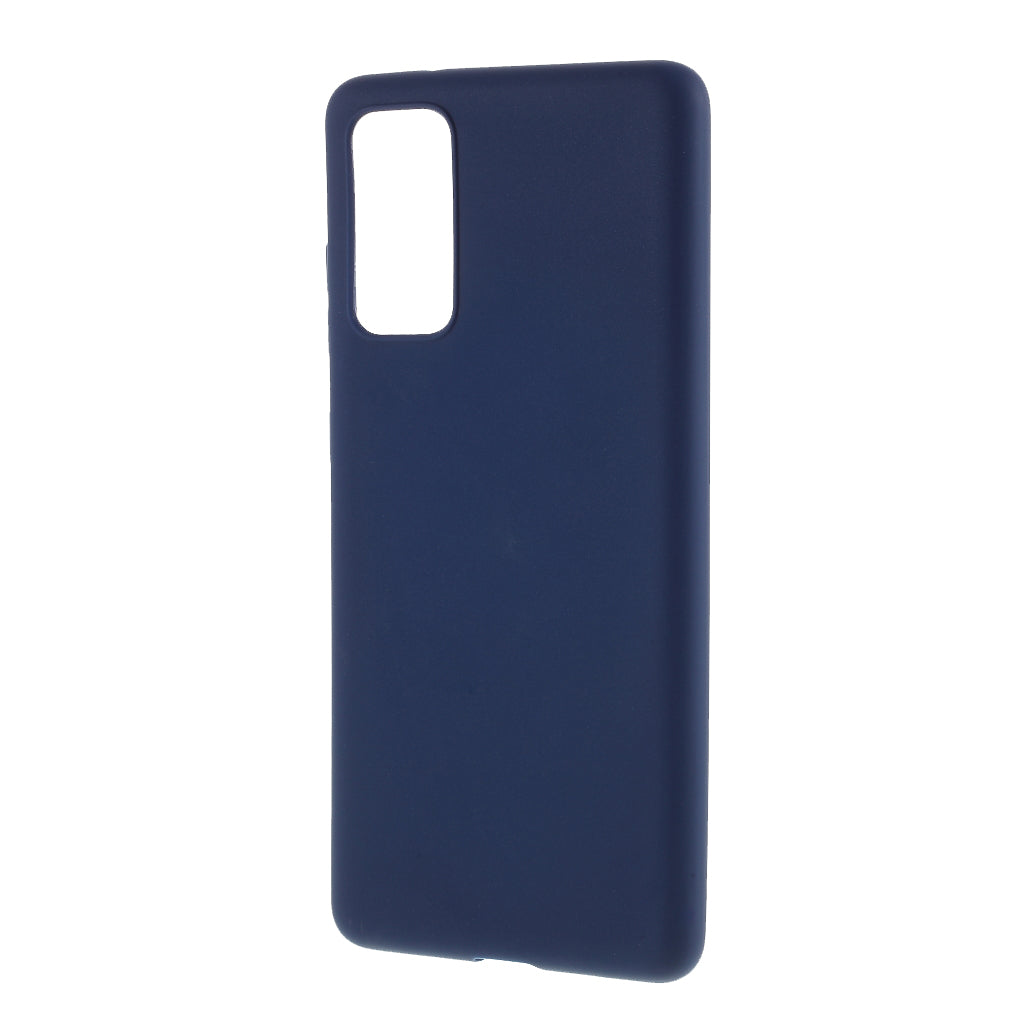 For Samsung Galaxy S20 FE 4G/5G/S20 Lite/S20 FE 2022 Soft TPU Matte Finish Coating Slim Phone Case - Dark Blue