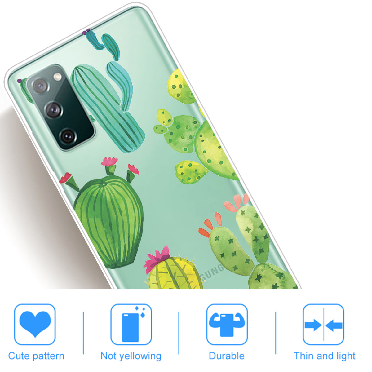 Printing Skin IMD TPU Cover for Samsung Galaxy S20 FE 4G/5G/S20 Lite/S20 FE 2022 - Cactus