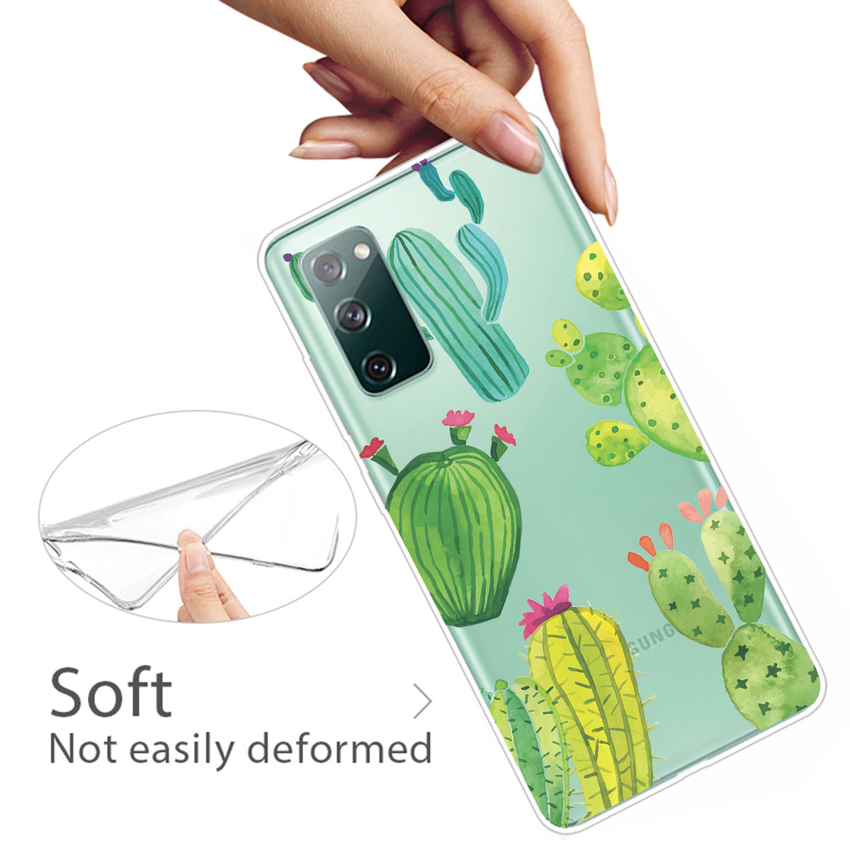 Printing Skin IMD TPU Cover for Samsung Galaxy S20 FE 4G/5G/S20 Lite/S20 FE 2022 - Cactus