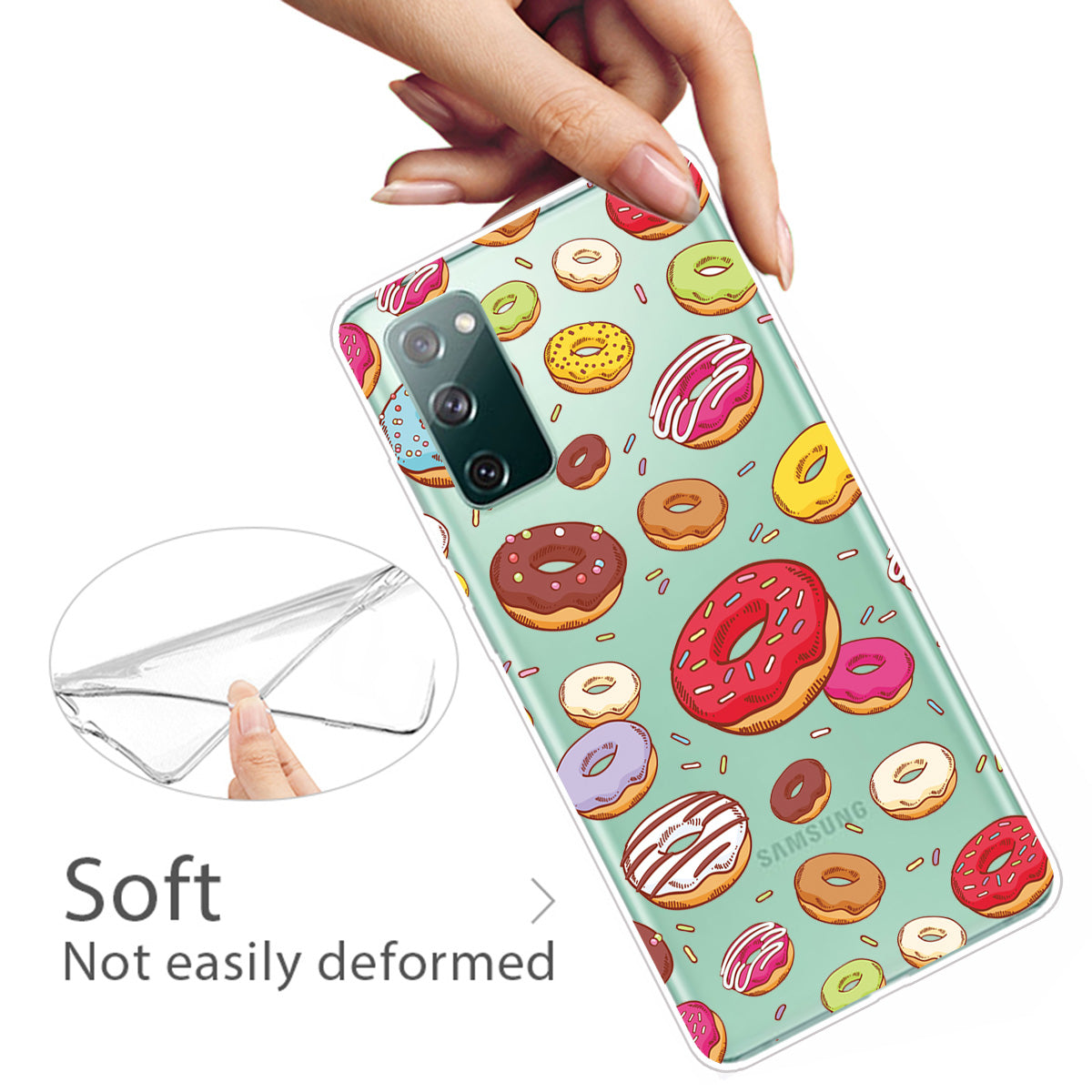 Printing Skin IMD TPU Cover for Samsung Galaxy S20 FE 4G/5G/S20 Lite/S20 FE 2022 - Doughnut