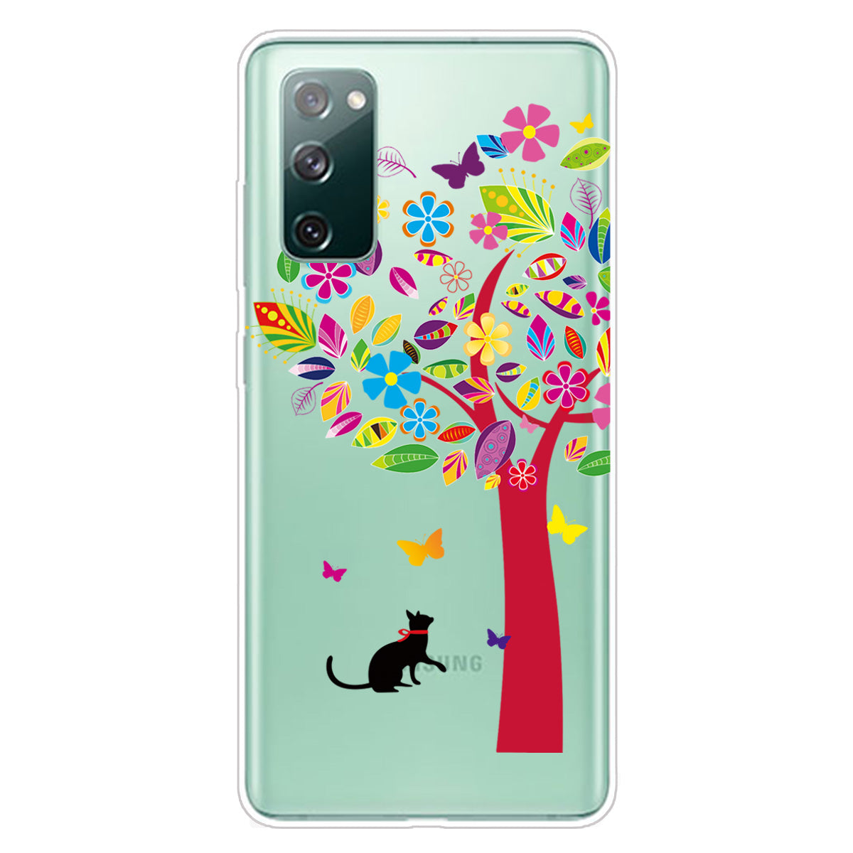 Printing Skin IMD TPU Cover for Samsung Galaxy S20 FE 4G/5G/S20 Lite/S20 FE 2022 - Colorful Tree