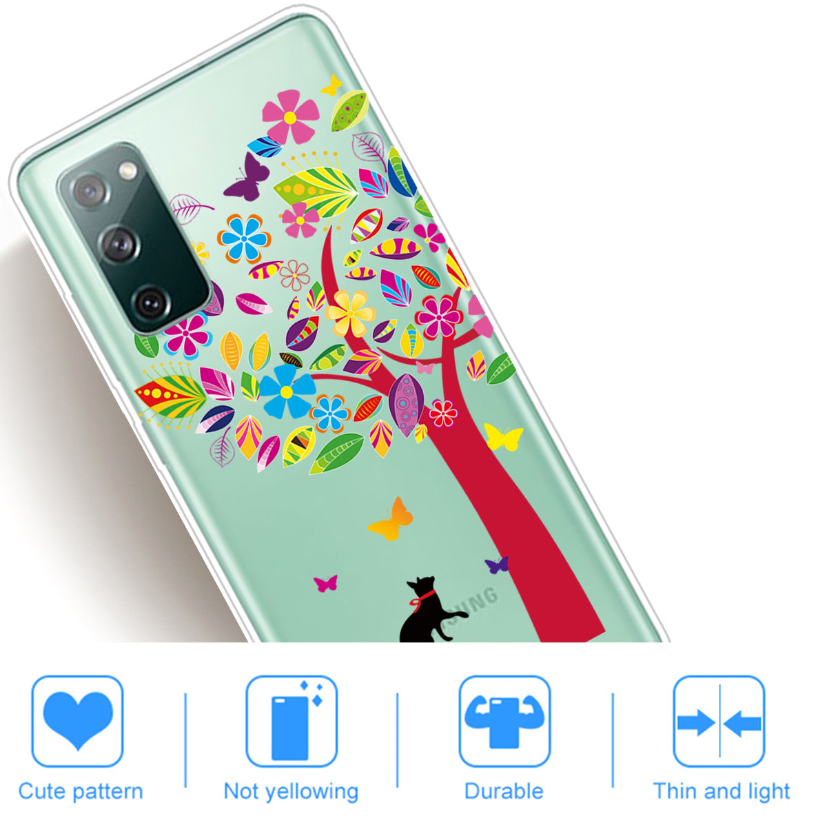 Printing Skin IMD TPU Cover for Samsung Galaxy S20 FE 4G/5G/S20 Lite/S20 FE 2022 - Colorful Tree