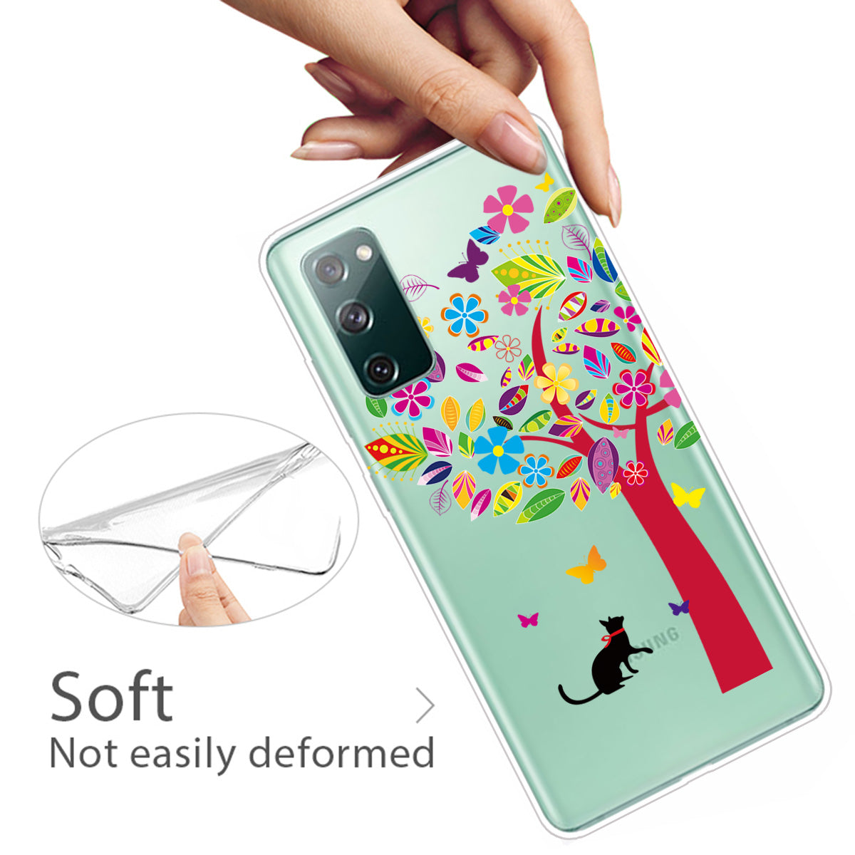 Printing Skin IMD TPU Cover for Samsung Galaxy S20 FE 4G/5G/S20 Lite/S20 FE 2022 - Colorful Tree