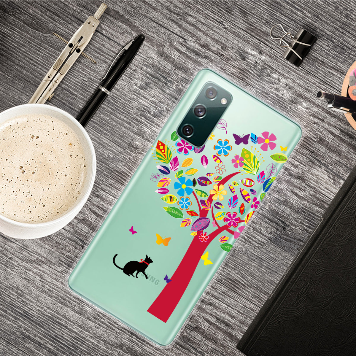 Printing Skin IMD TPU Cover for Samsung Galaxy S20 FE 4G/5G/S20 Lite/S20 FE 2022 - Colorful Tree