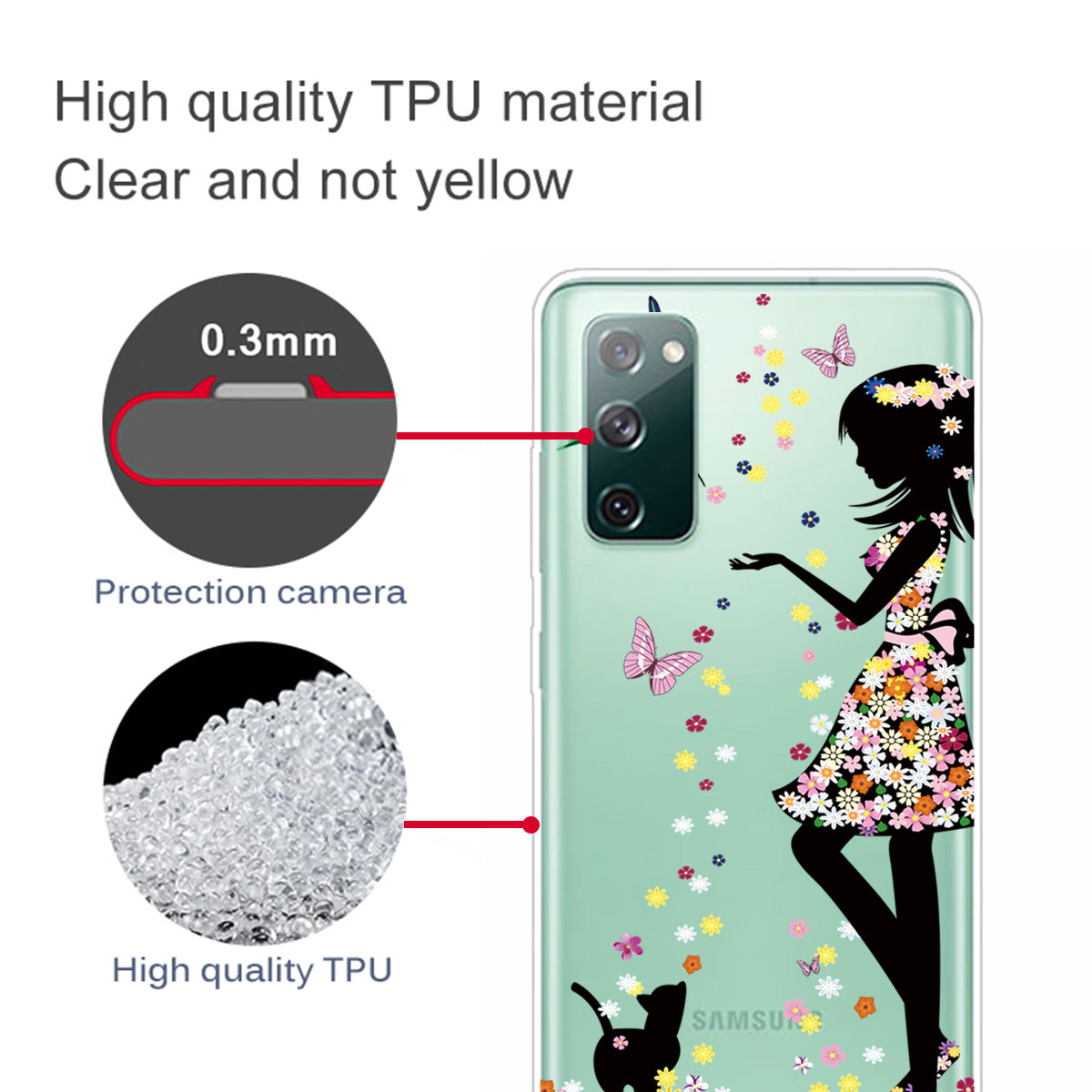 Printing Skin IMD TPU Cover for Samsung Galaxy S20 FE 4G/5G/S20 Lite/S20 FE 2022 - Beauty