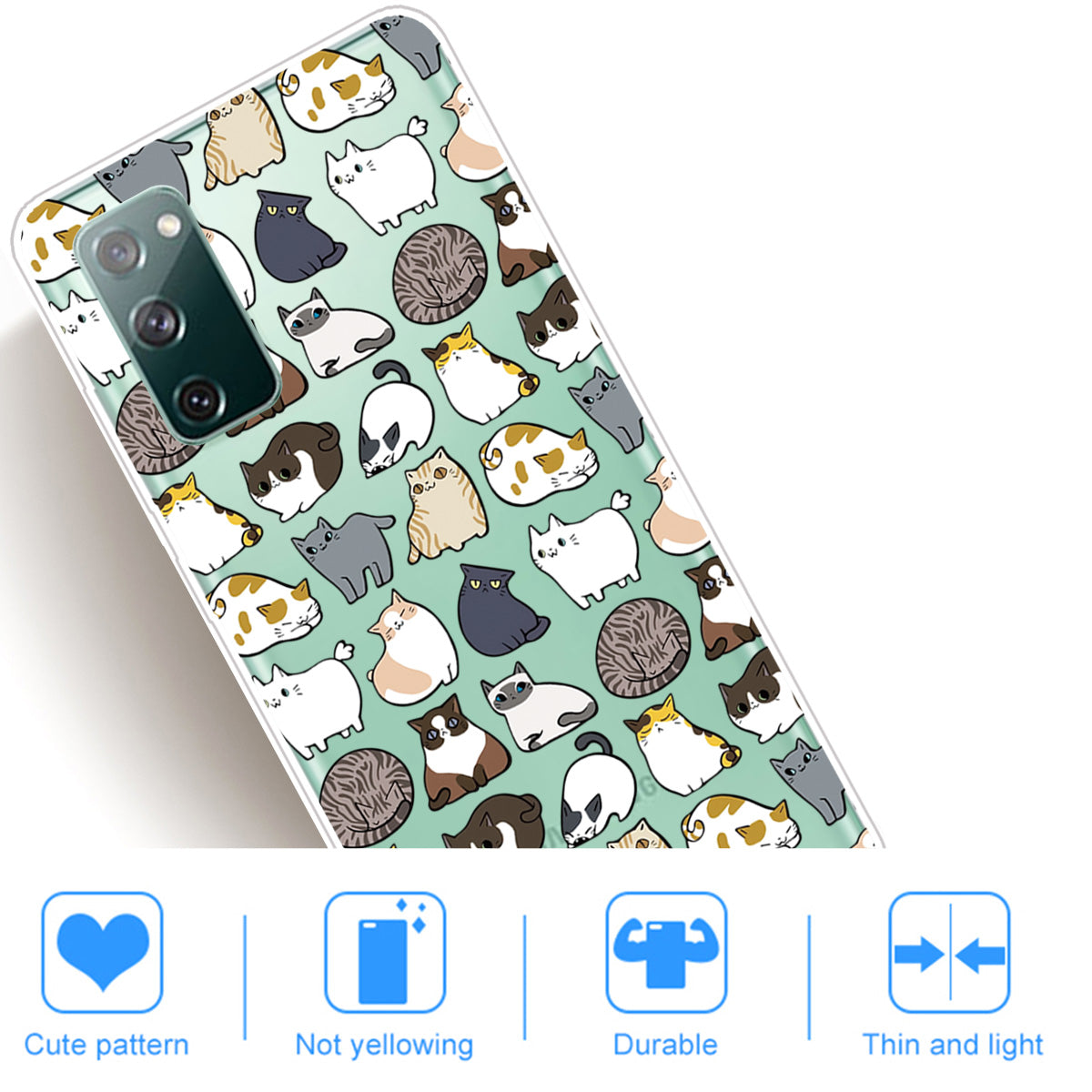 For Samsung Galaxy S20 FE 4G/5G/S20 Lite/S20 FE 2022 Phone Case Pattern Printed IMD TPU Phone Protector - Cute Cats