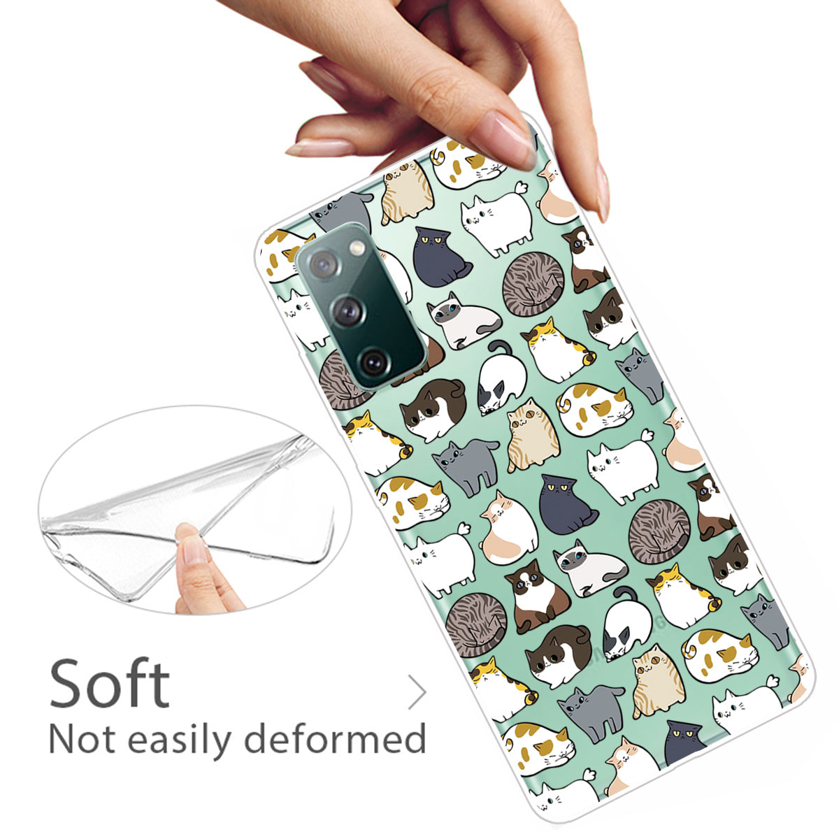 For Samsung Galaxy S20 FE 4G/5G/S20 Lite/S20 FE 2022 Phone Case Pattern Printed IMD TPU Phone Protector - Cute Cats