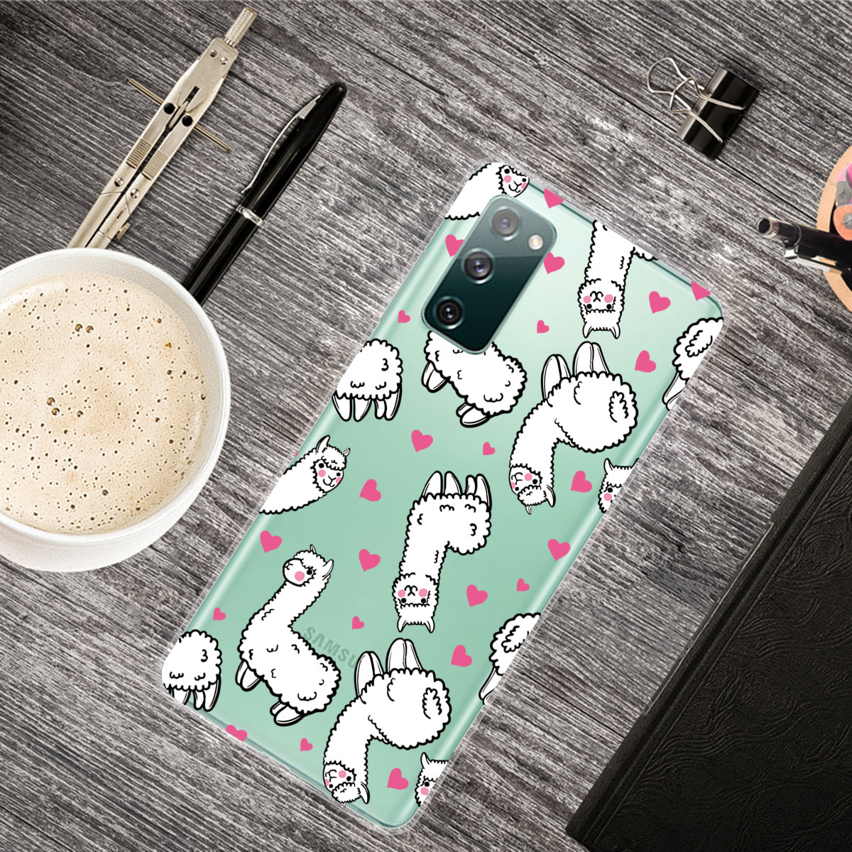 For Samsung Galaxy S20 FE 4G/5G/S20 Lite/S20 FE 2022 Phone Case Pattern Printed IMD TPU Phone Protector - Alpacas