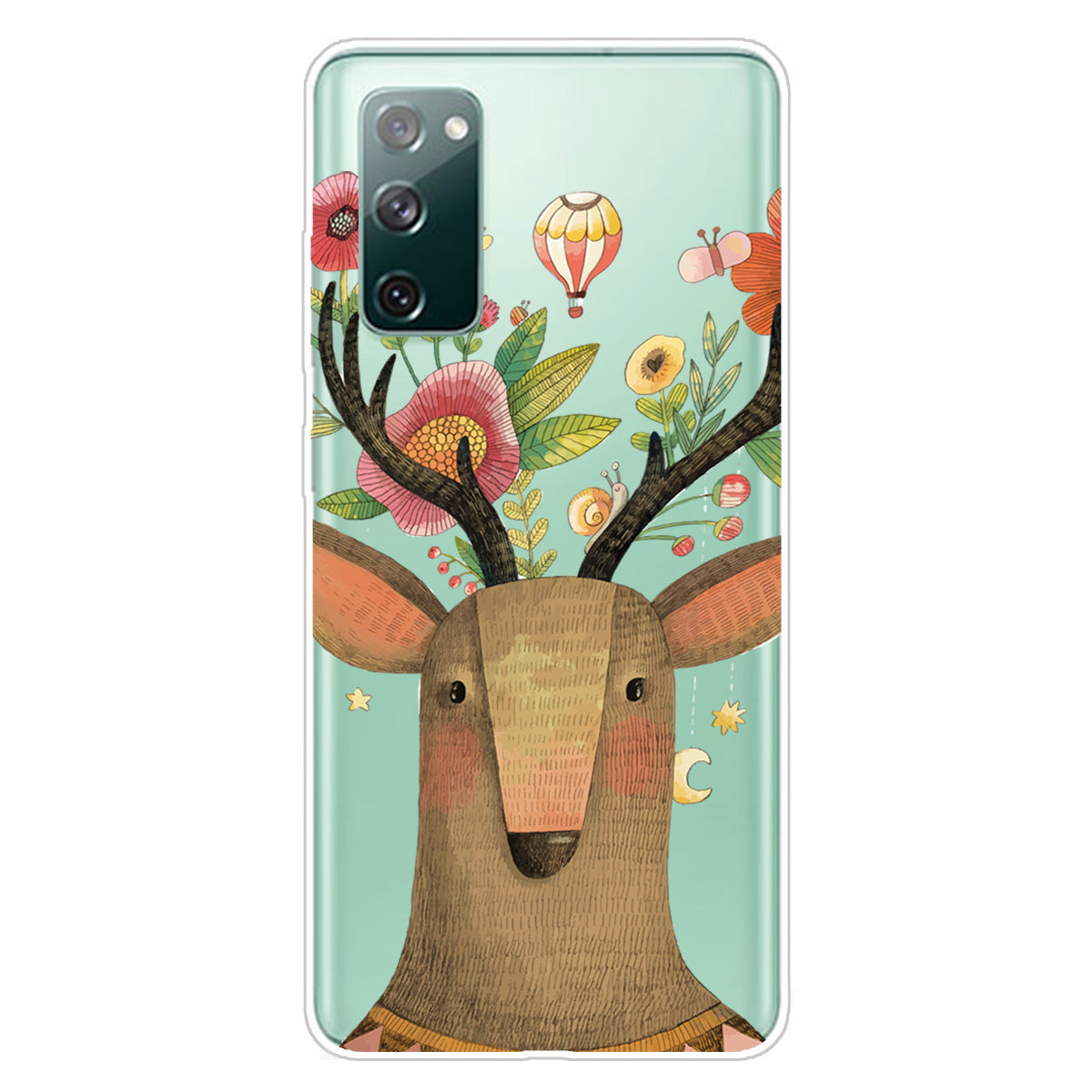 For Samsung Galaxy S20 FE 4G/5G/S20 Lite/S20 FE 2022 Phone Case Pattern Printed IMD TPU Phone Protector - Flowered Elk