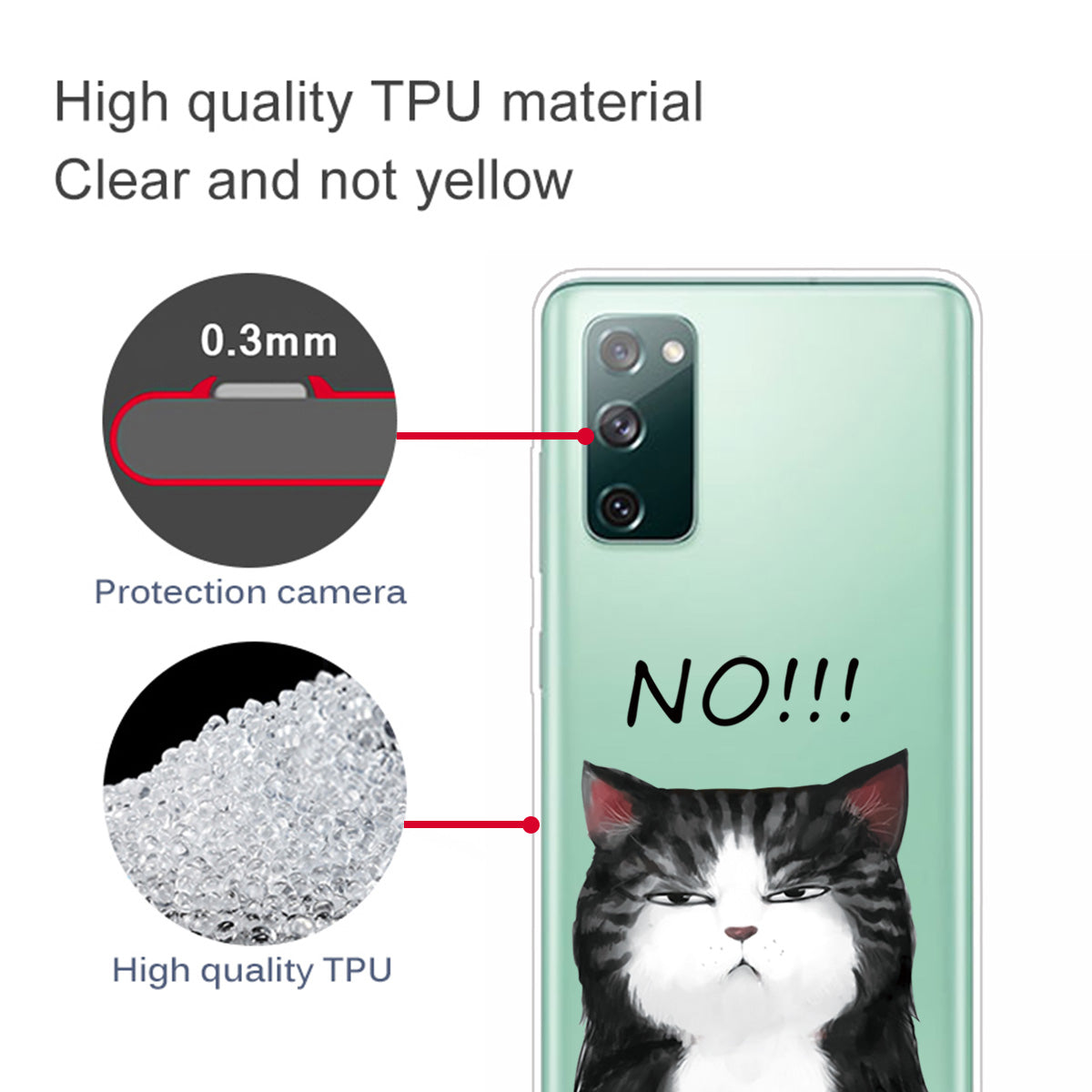 For Samsung Galaxy S20 FE 4G/5G/S20 Lite/S20 FE 2022 Phone Case Pattern Printed IMD TPU Phone Protector - Cat Pattern