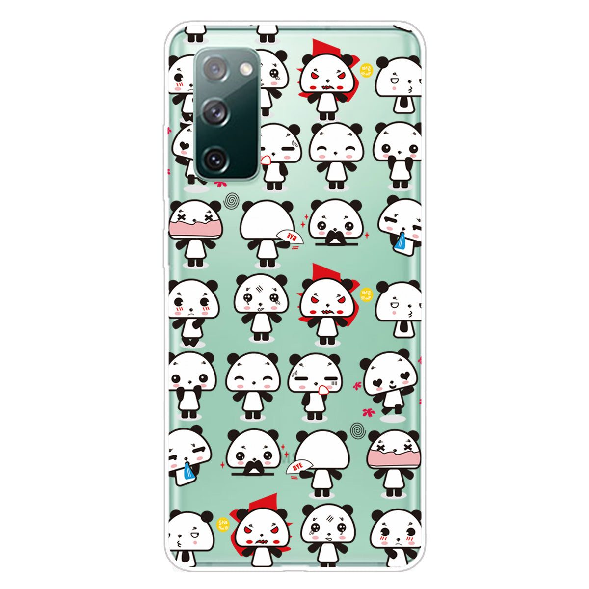 For Samsung Galaxy S20 FE 4G/5G/S20 Lite/S20 FE 2022 Phone Case Pattern Printed IMD TPU Phone Protector - Panda with Various emotions