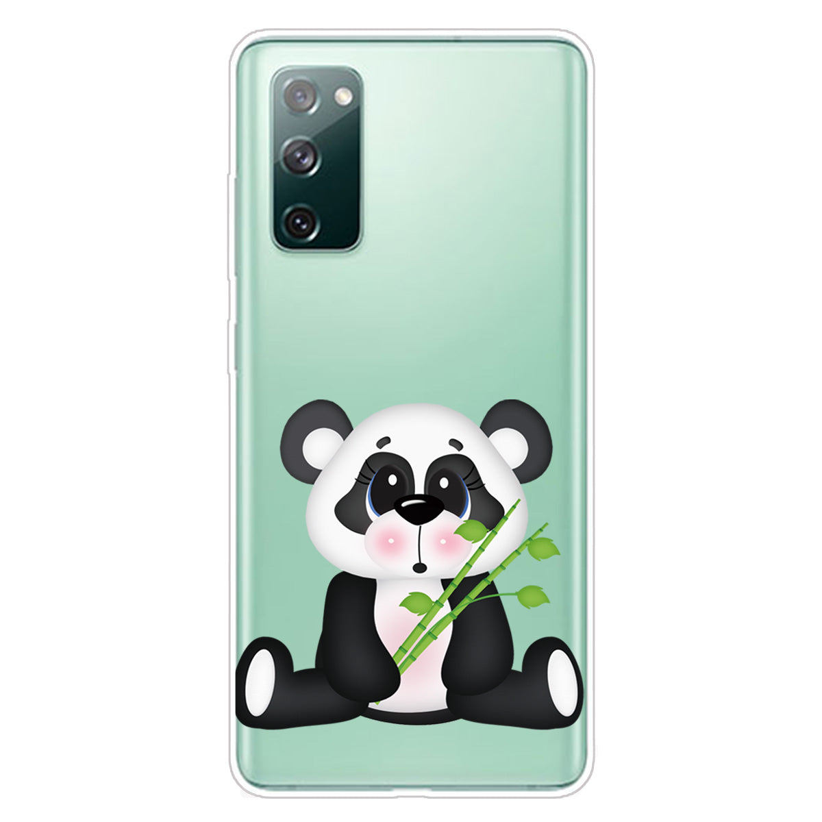 For Samsung Galaxy S20 FE 4G/5G/S20 Lite/S20 FE 2022 Phone Case Pattern Printed IMD TPU Phone Protector - Panda Eating Bamboo