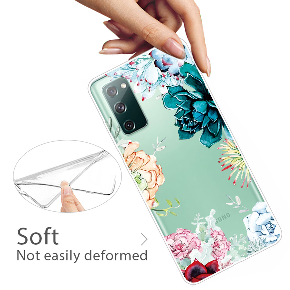 For Samsung Galaxy S20 FE 4G/5G/S20 Lite/S20 FE 2022 Phone Case Pattern Printed IMD TPU Phone Protector - Vivid Flowers