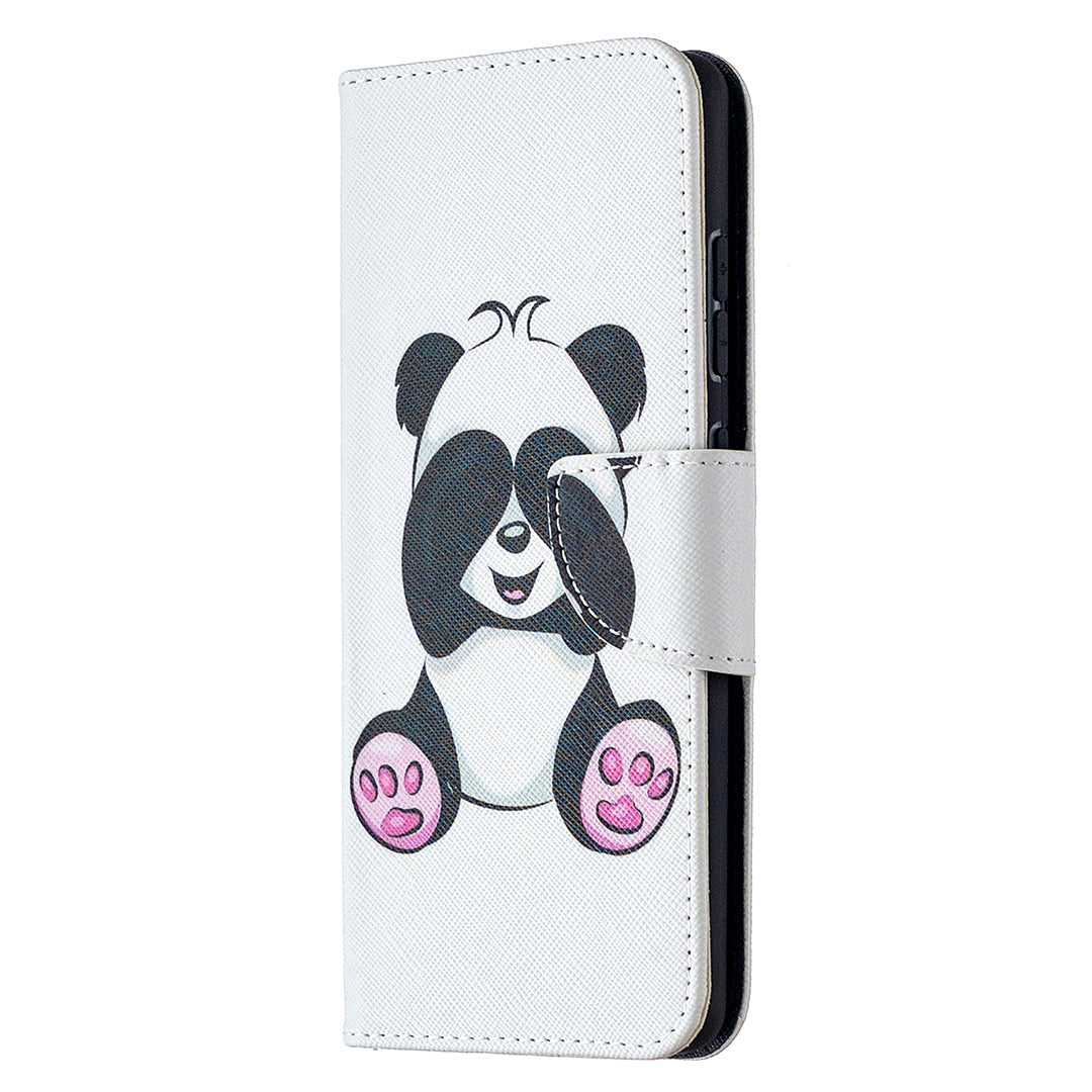 Pattern Printing Case Wallet Stand Leather Cover Protector for Samsung Galaxy S20 FE 4G/FE 5G/S20 Lite/S20 FE 2022 - Panda