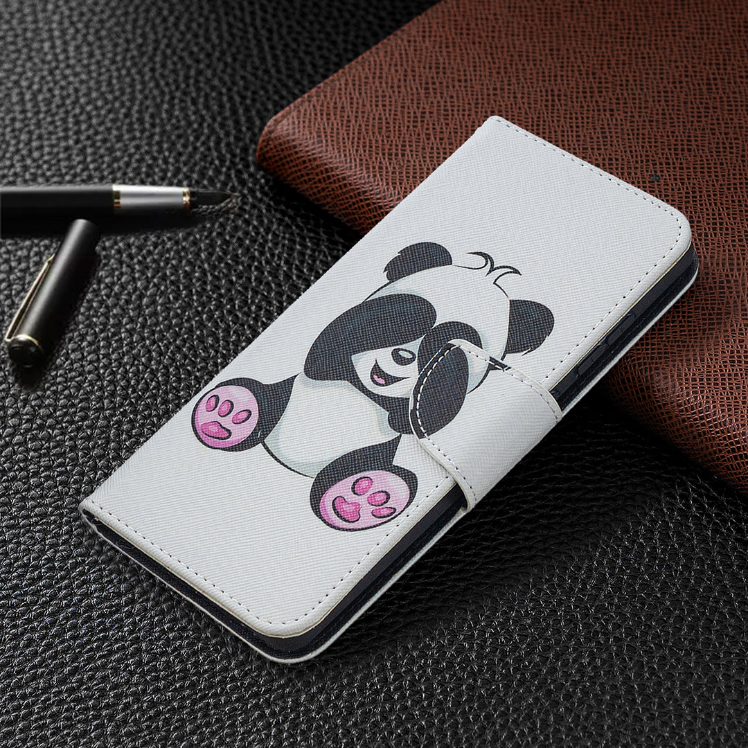 Pattern Printing Case Wallet Stand Leather Cover Protector for Samsung Galaxy S20 FE 4G/FE 5G/S20 Lite/S20 FE 2022 - Panda