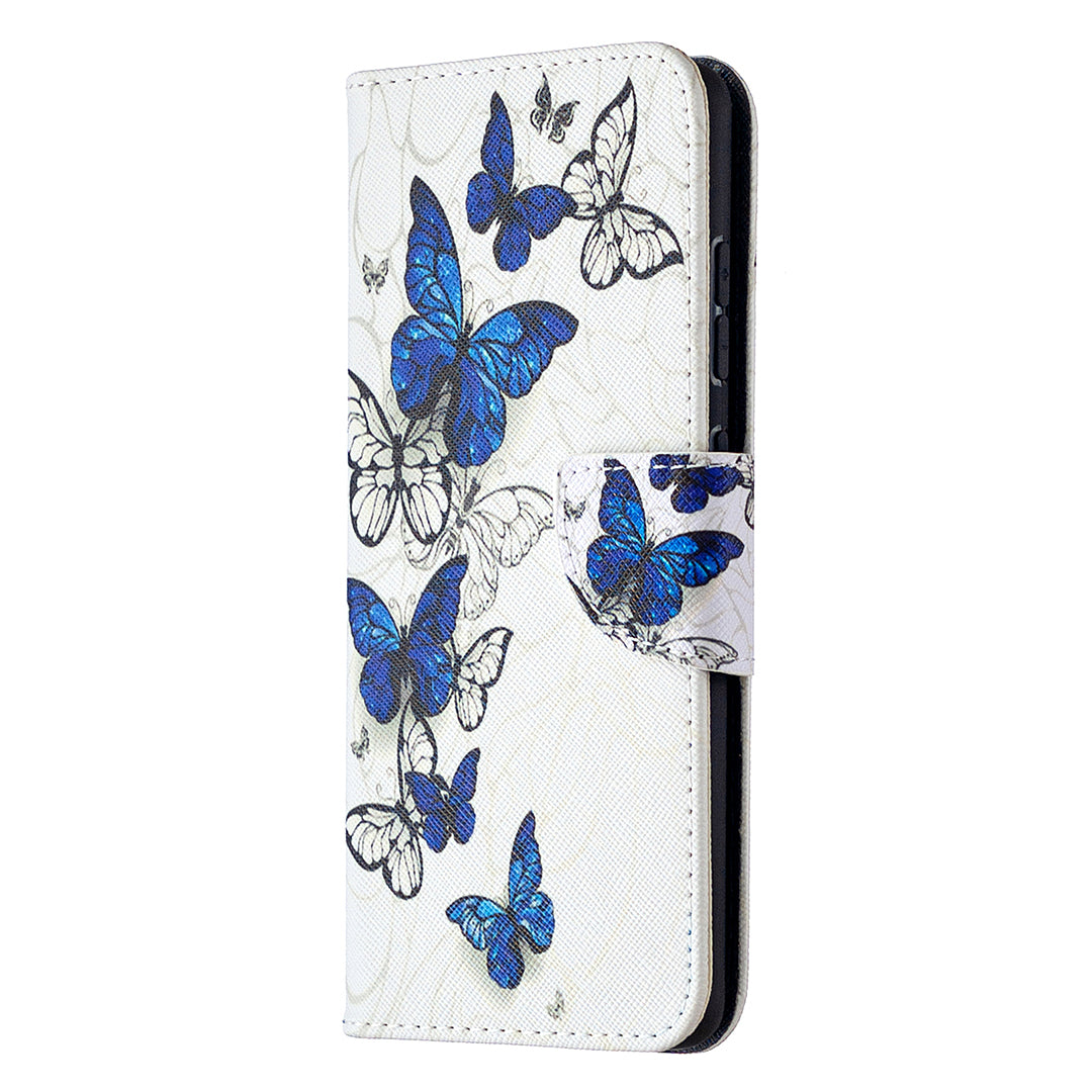 Pattern Printing Case Wallet Stand Leather Cover Protector for Samsung Galaxy S20 FE 4G/FE 5G/S20 Lite/S20 FE 2022 - Beautiful Butterfly