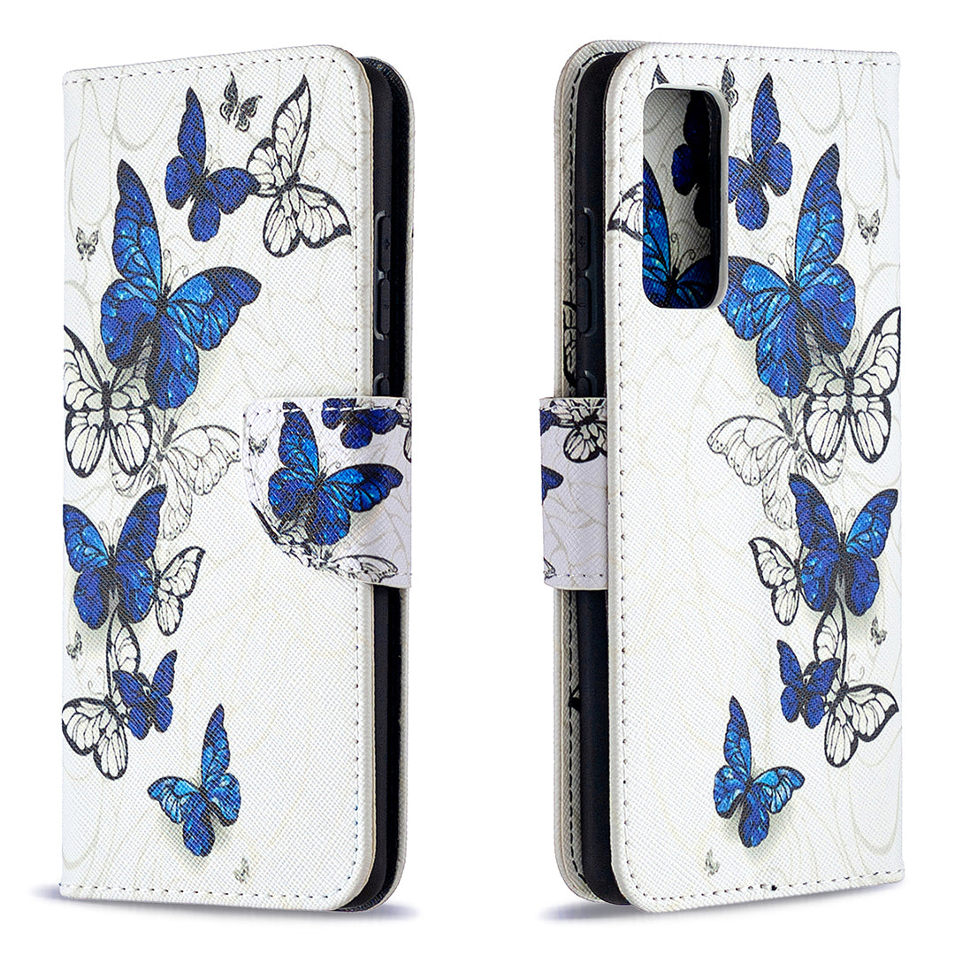 Pattern Printing Case Wallet Stand Leather Cover Protector for Samsung Galaxy S20 FE 4G/FE 5G/S20 Lite/S20 FE 2022 - Beautiful Butterfly