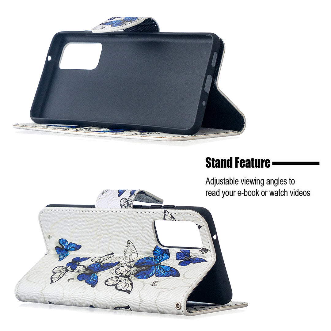 Pattern Printing Case Wallet Stand Leather Cover Protector for Samsung Galaxy S20 FE 4G/FE 5G/S20 Lite/S20 FE 2022 - Beautiful Butterfly