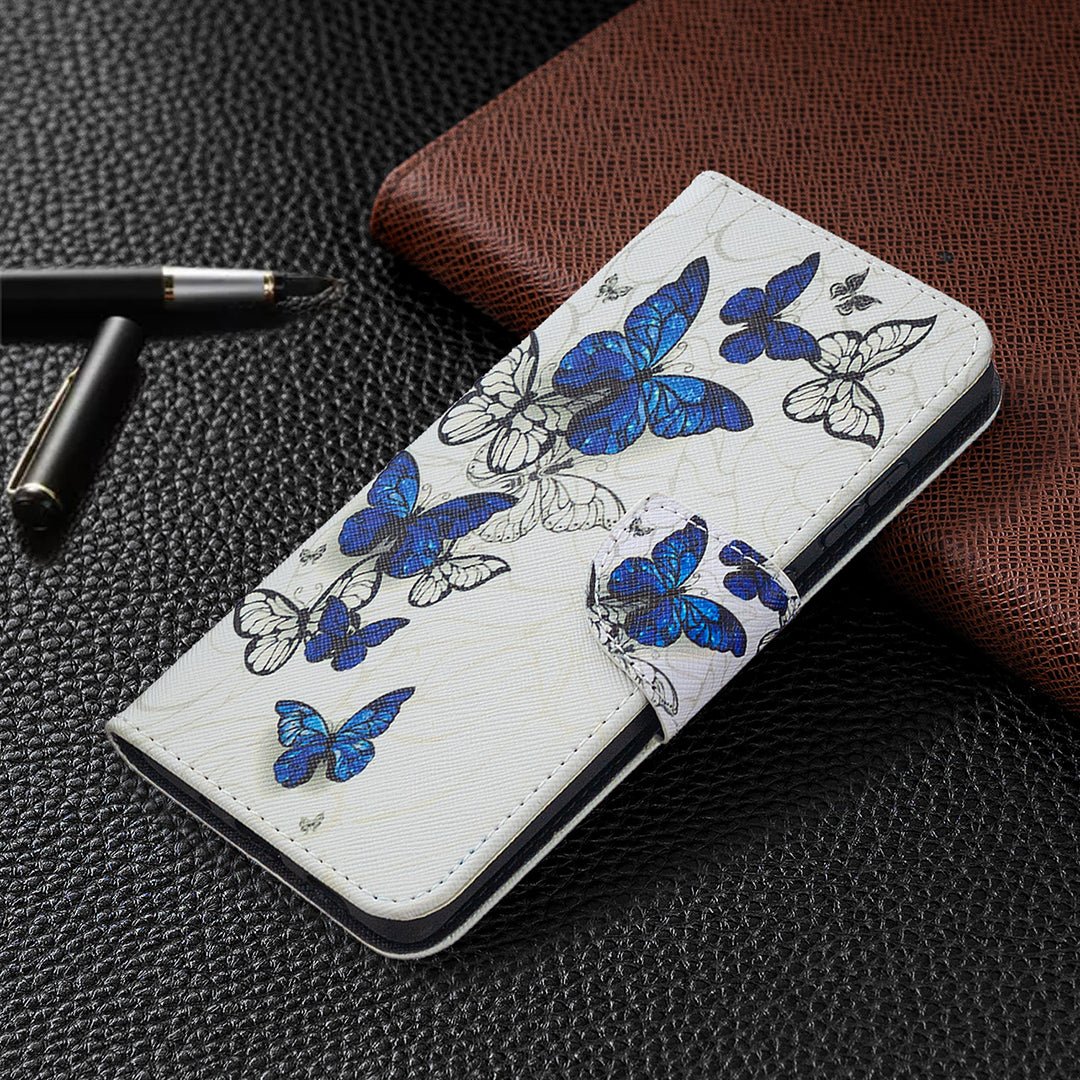 Pattern Printing Case Wallet Stand Leather Cover Protector for Samsung Galaxy S20 FE 4G/FE 5G/S20 Lite/S20 FE 2022 - Beautiful Butterfly