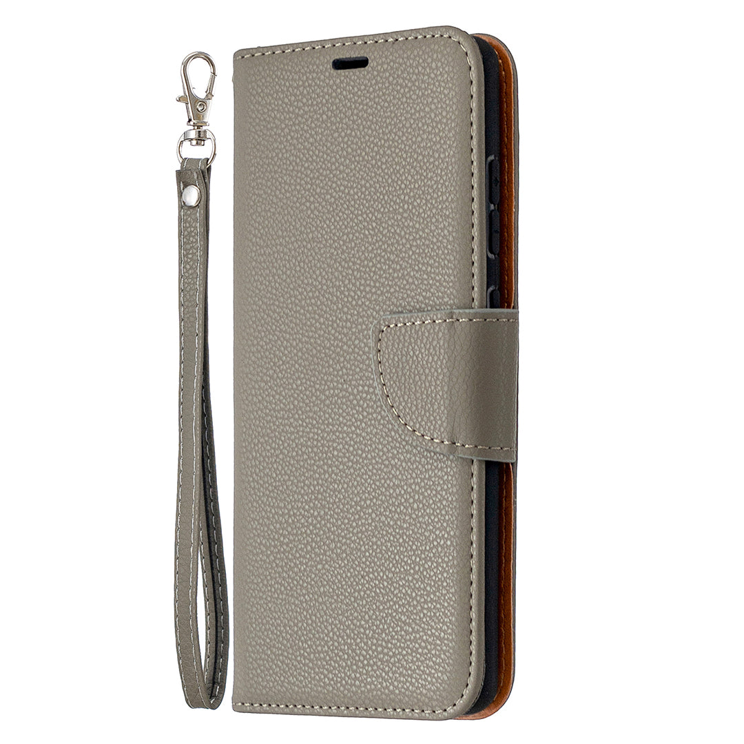 Litchi Surface with Wallet Leather Stand Case for Samsung Galaxy S20 FE 4G/FE 5G/S20 Lite/S20 FE 2022 - Grey