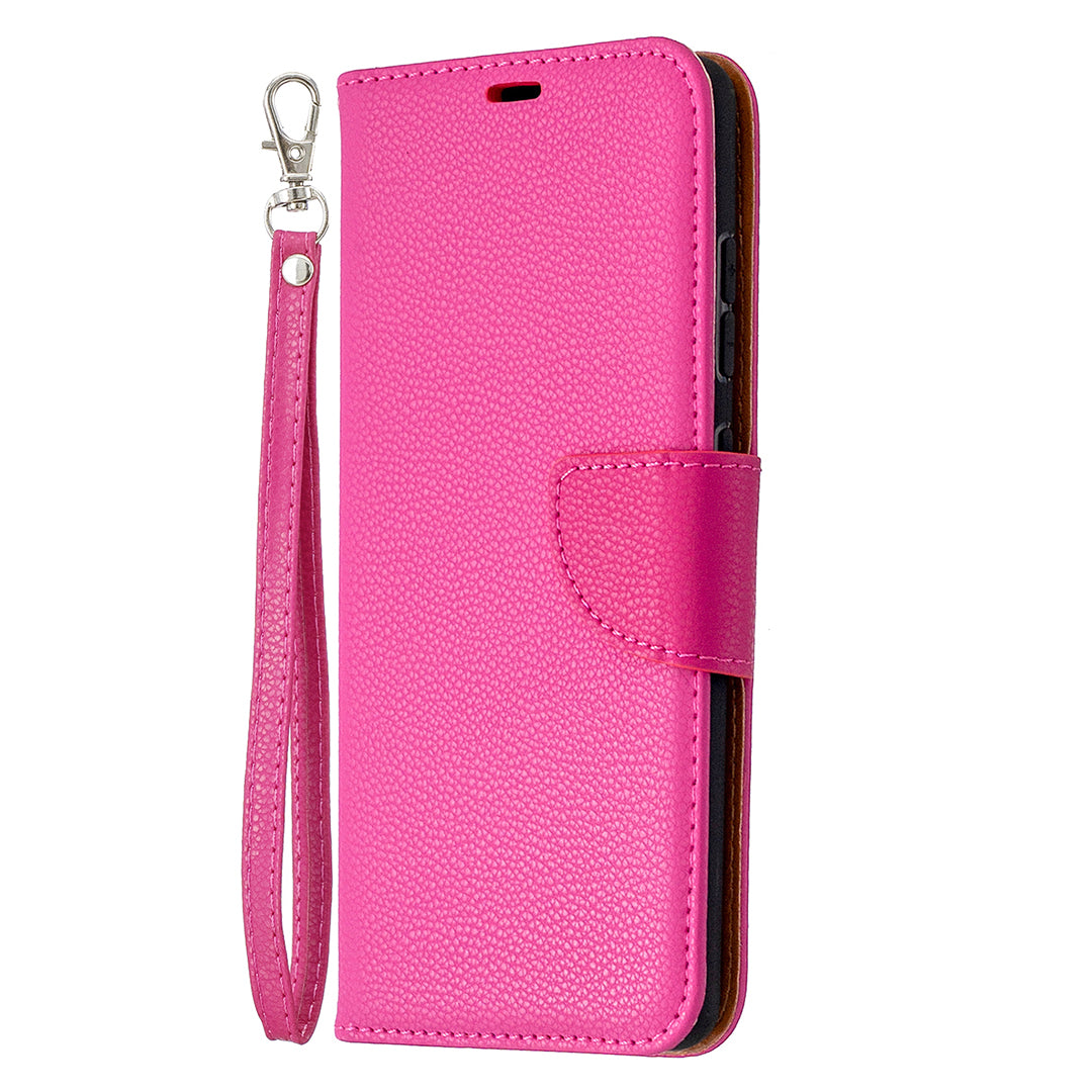 Litchi Surface with Wallet Leather Stand Case for Samsung Galaxy S20 FE 4G/FE 5G/S20 Lite/S20 FE 2022 - Rose