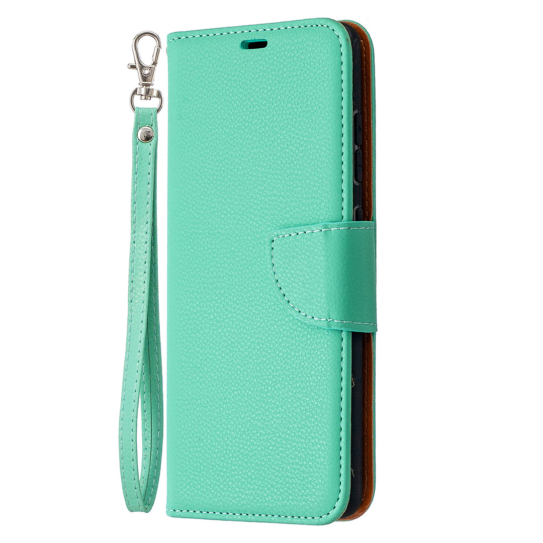 Litchi Surface with Wallet Leather Stand Case for Samsung Galaxy S20 FE 4G/FE 5G/S20 Lite/S20 FE 2022 - Green