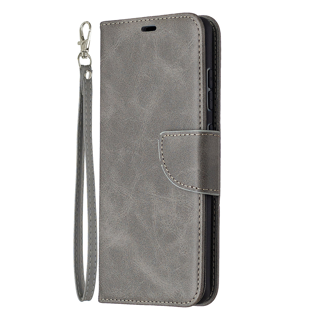 PU Leather Wallet Stand Phone Case for Samsung Galaxy S20 FE 4G/FE 5G/S20 Lite/S20 FE 2022 - Grey