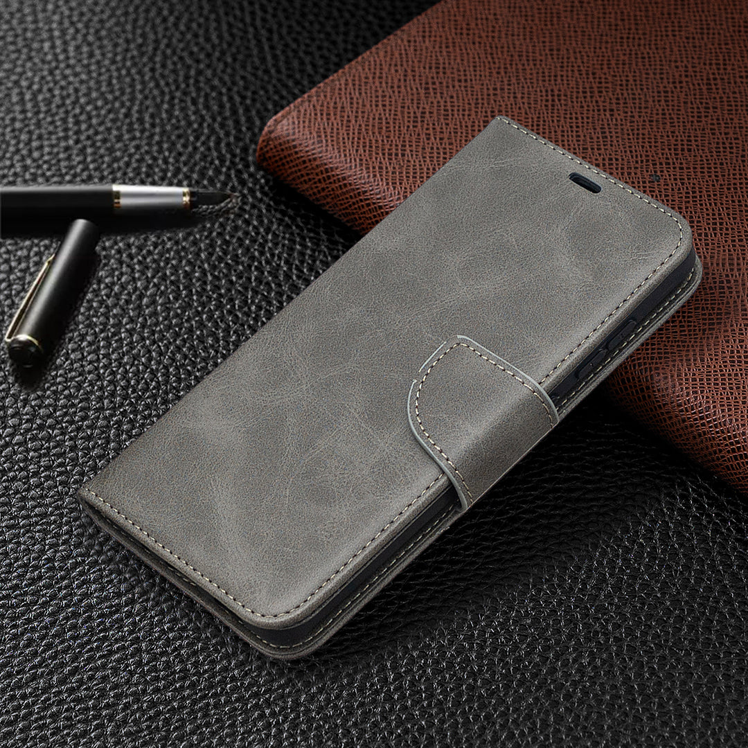 PU Leather Wallet Stand Phone Case for Samsung Galaxy S20 FE 4G/FE 5G/S20 Lite/S20 FE 2022 - Grey