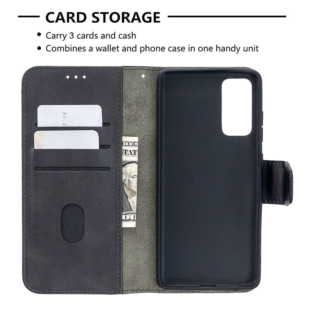 BF04 Splicing Crocodile Texture Wallet Stand Leather Case for Samsung Galaxy S20 FE 4G/FE 5G/S20 Lite/S20 FE 2022 - Black