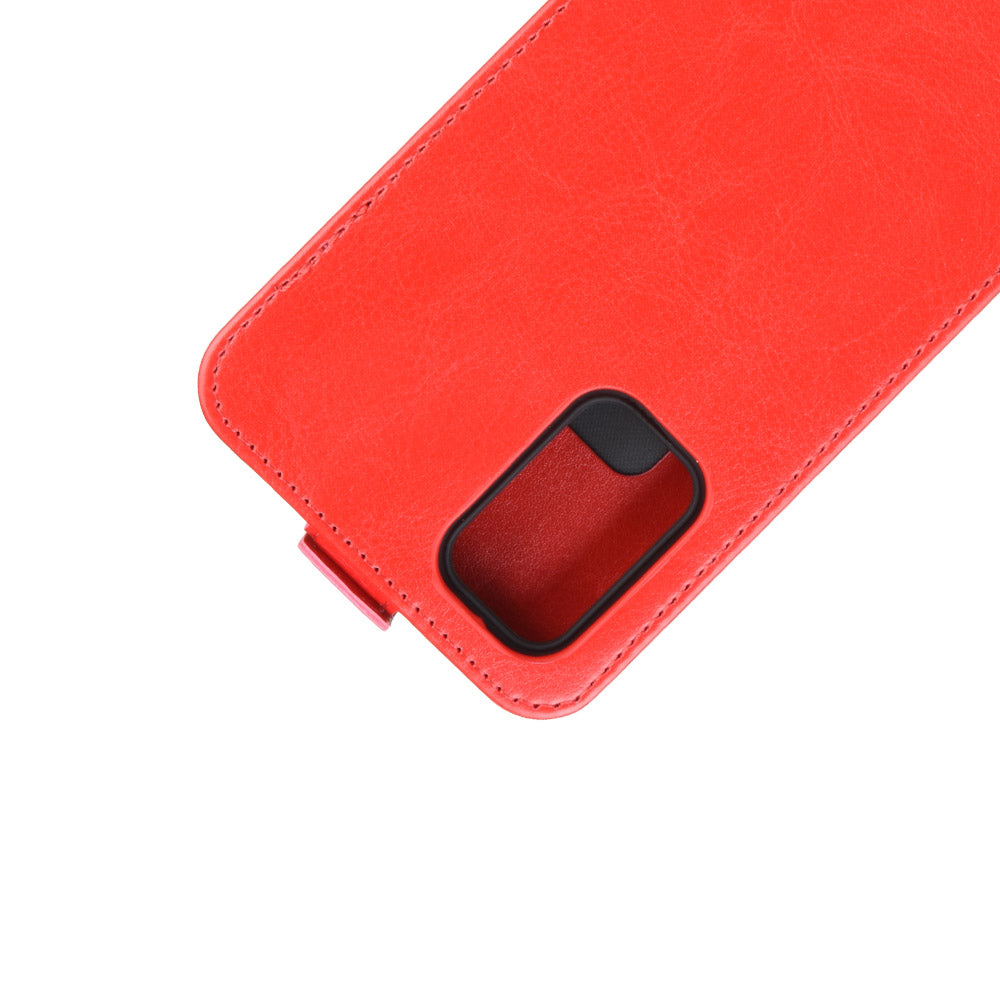 Crazy Horse Leather Vertical Flip Cover for Samsung Galaxy S20 FE 4G/FE 5G/S20 Lite/S20 FE 2022 - Red