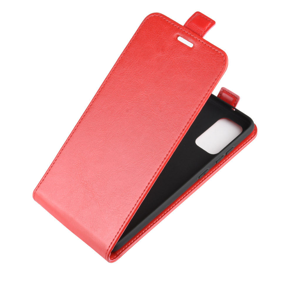 Crazy Horse Leather Vertical Flip Cover for Samsung Galaxy S20 FE 4G/FE 5G/S20 Lite/S20 FE 2022 - Red