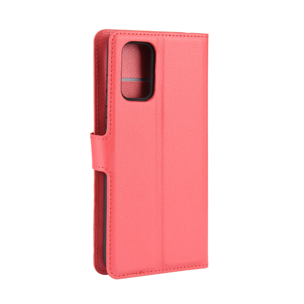 Magnetic Leather Litchi Skin Case for Samsung Galaxy S20 FE 4G/FE 5G/S20 Lite/S20 FE 2022 - Red