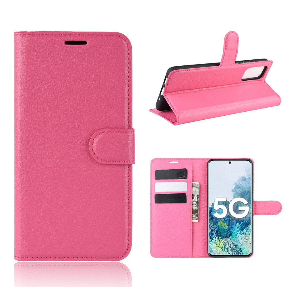 Magnetic Leather Litchi Skin Case for Samsung Galaxy S20 FE 4G/FE 5G/S20 Lite/S20 FE 2022 - Rose