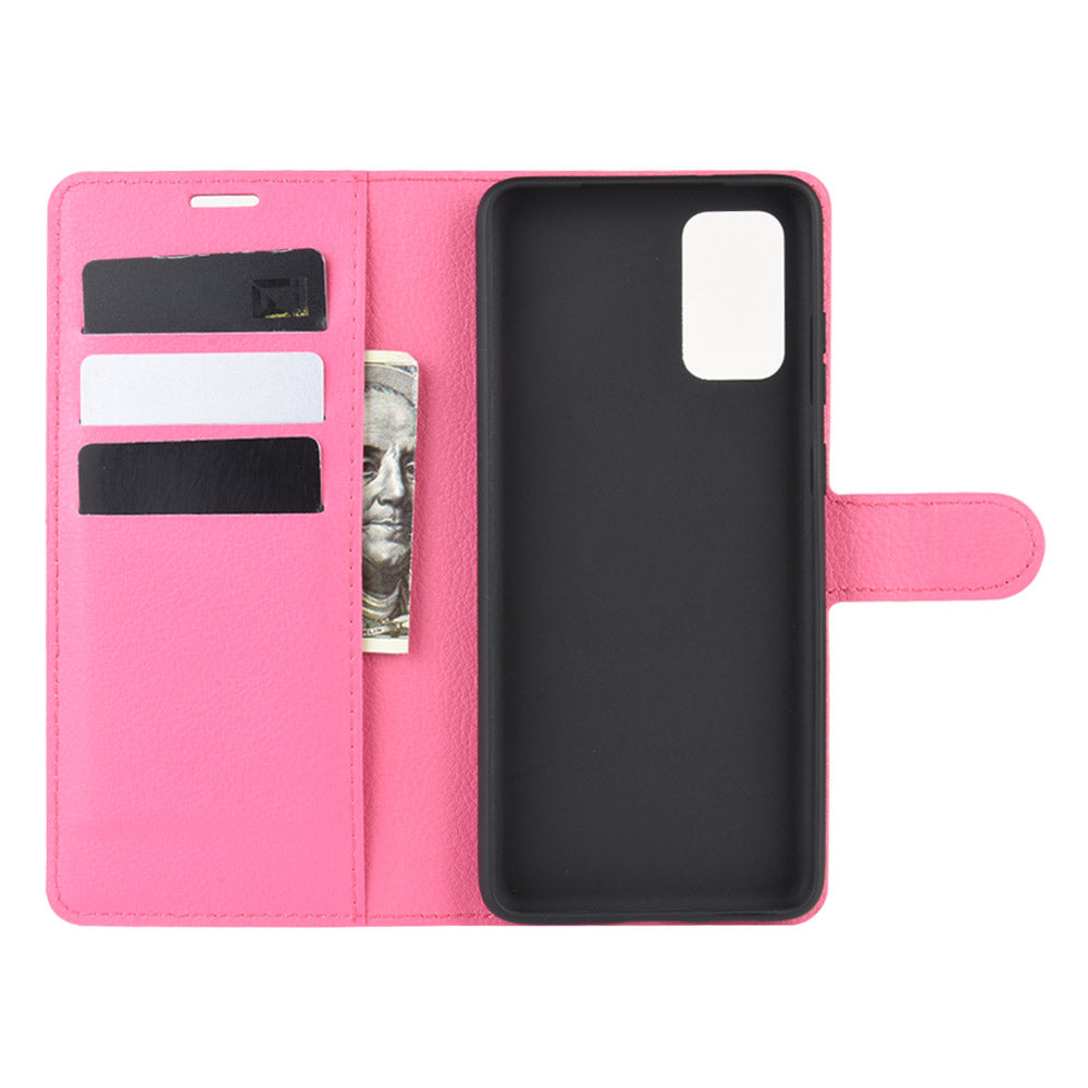 Magnetic Leather Litchi Skin Case for Samsung Galaxy S20 FE 4G/FE 5G/S20 Lite/S20 FE 2022 - Rose