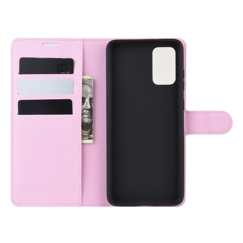 Magnetic Leather Litchi Skin Case for Samsung Galaxy S20 FE 4G/FE 5G/S20 Lite/S20 FE 2022 - Pink