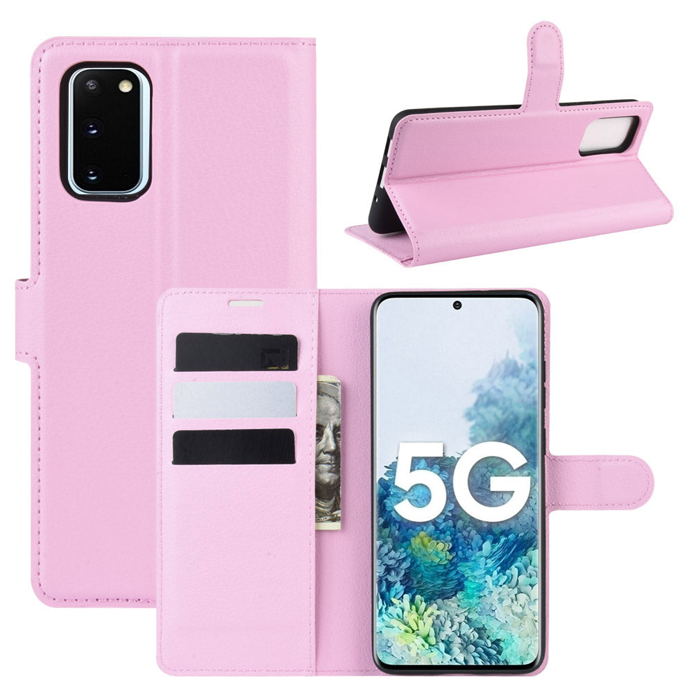 Magnetic Leather Litchi Skin Case for Samsung Galaxy S20 FE 4G/FE 5G/S20 Lite/S20 FE 2022 - Pink