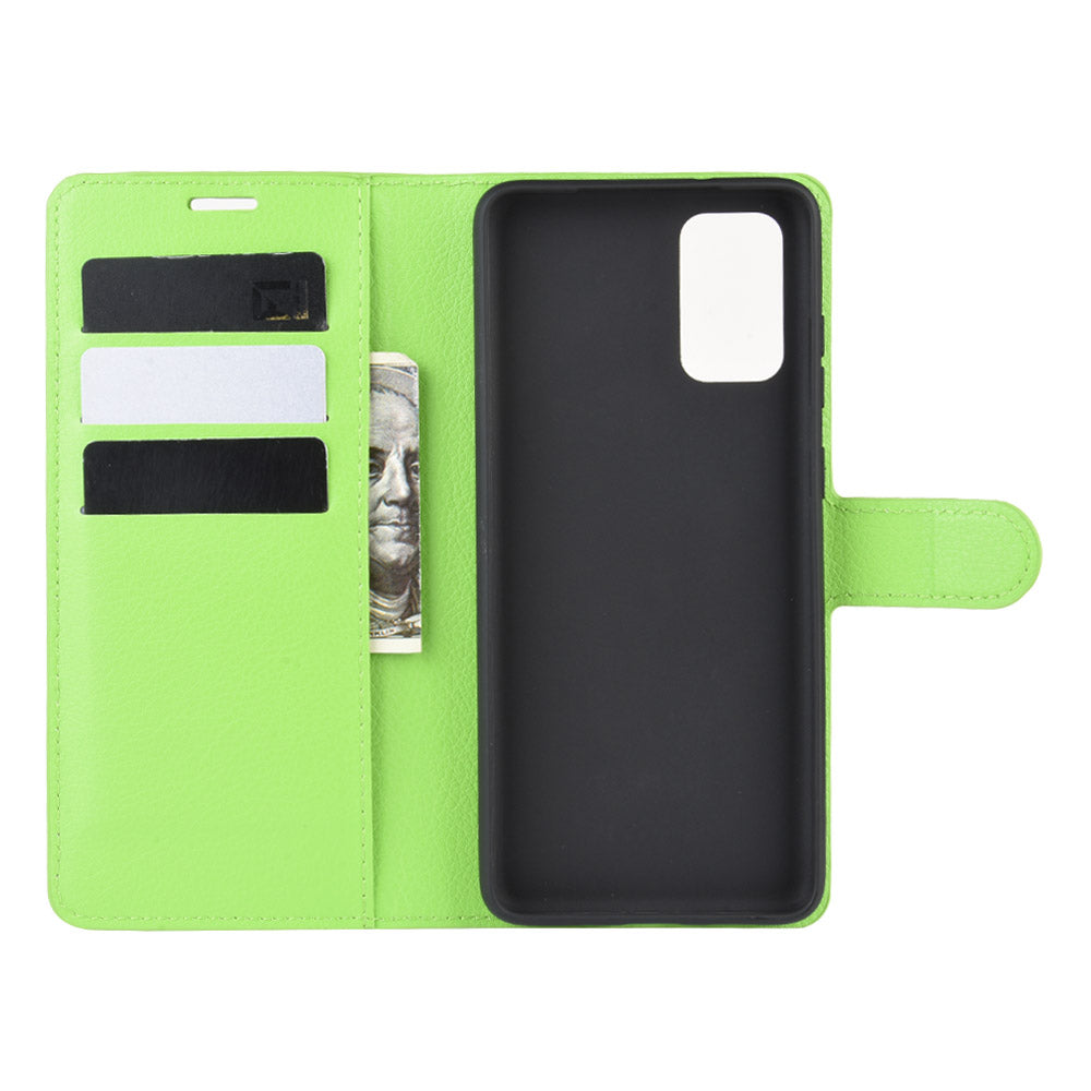 Magnetic Leather Litchi Skin Case for Samsung Galaxy S20 FE 4G/FE 5G/S20 Lite/S20 FE 2022 - Green