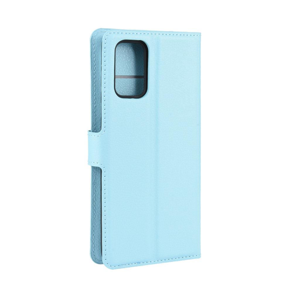 Magnetic Leather Litchi Skin Case for Samsung Galaxy S20 FE 4G/FE 5G/S20 Lite/S20 FE 2022 - Blue