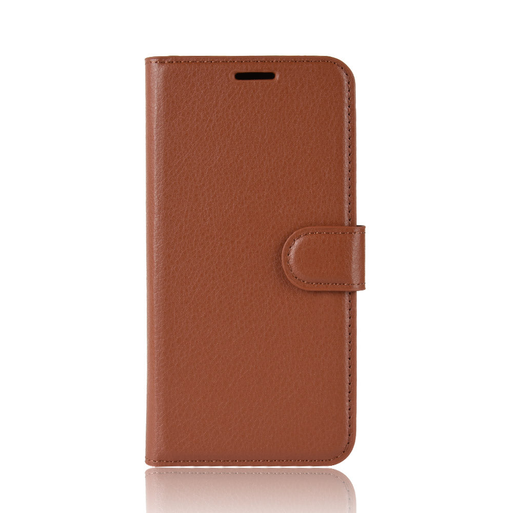 Magnetic Leather Litchi Skin Case for Samsung Galaxy S20 FE 4G/FE 5G/S20 Lite/S20 FE 2022 - Brown