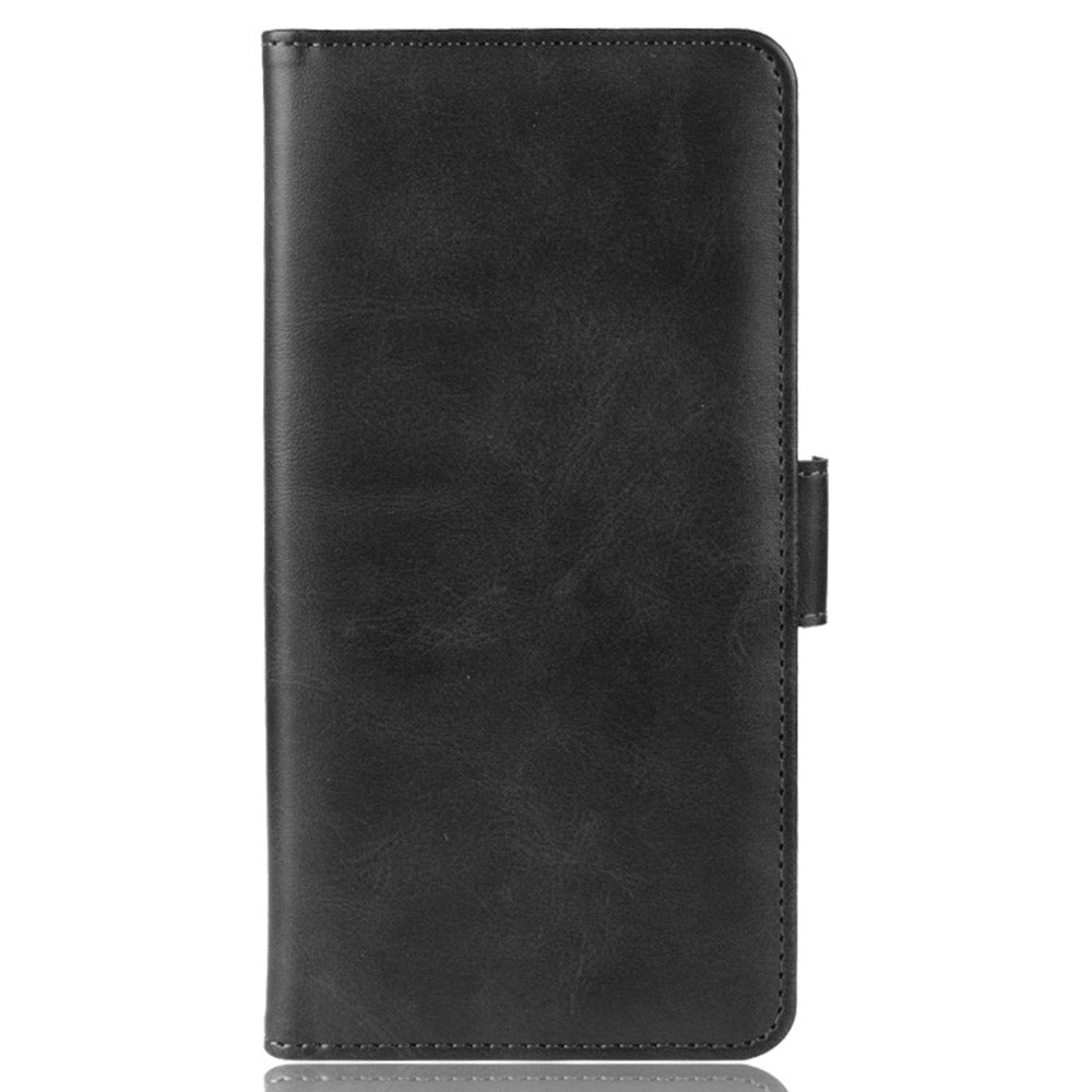 Double Clasp Flip Leather Shell for Samsung Galaxy S20 FE 4G/FE 5G/S20 Lite/S20 FE 2022 with Wallet Stand Design - Black