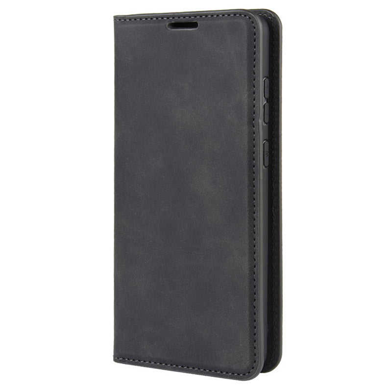 Silky Touch Leather Shell Case for Samsung Galaxy S20 FE 4G/FE 5G/S20 Lite/S20 FE 2022 - Black