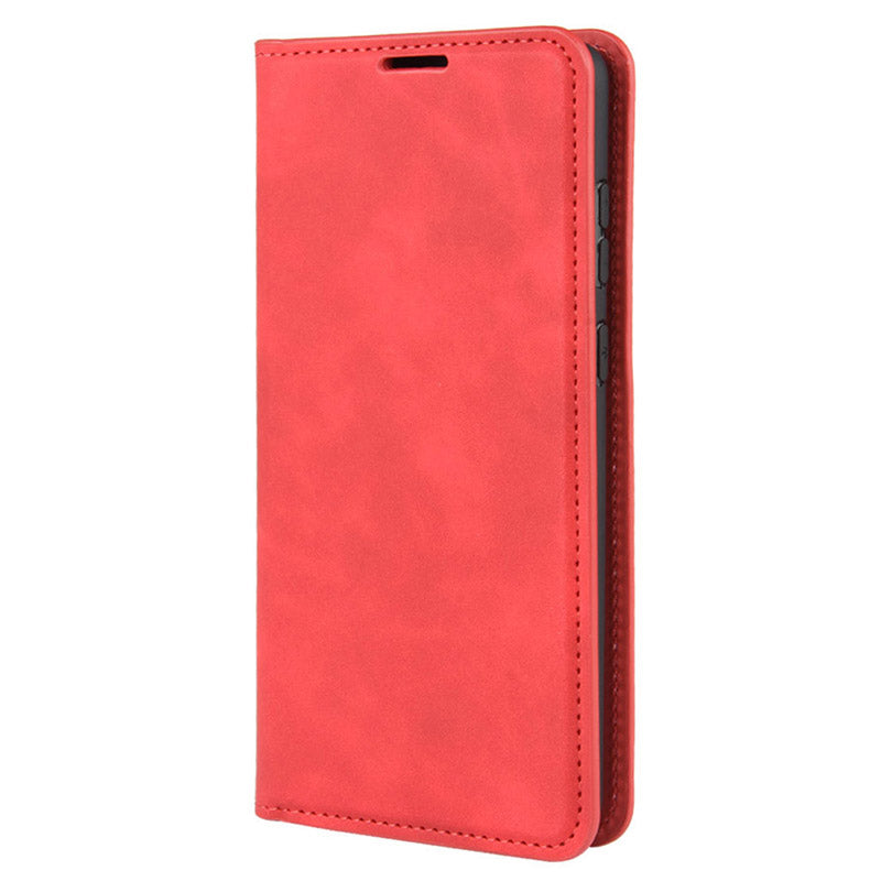 Silky Touch Leather Shell Case for Samsung Galaxy S20 FE 4G/FE 5G/S20 Lite/S20 FE 2022 - Red