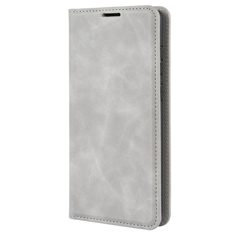 Silky Touch Leather Shell Case for Samsung Galaxy S20 FE 4G/FE 5G/S20 Lite/S20 FE 2022 - Grey