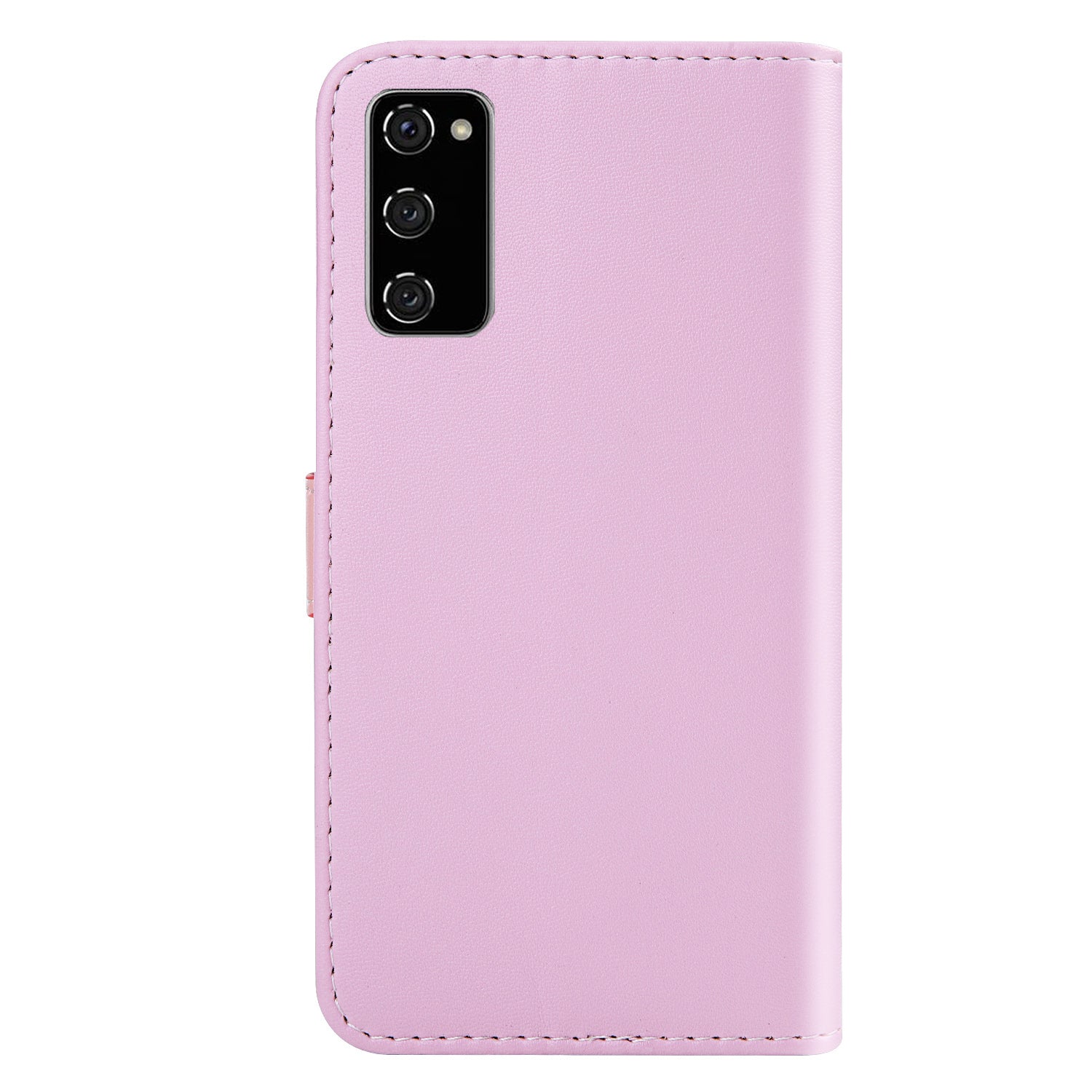 Tricolor PU Leather with Stand Case for Samsung Galaxy S20 FE 4G/FE 5G/S20 Lite/S20 FE 2022 - Purple/Pink/White