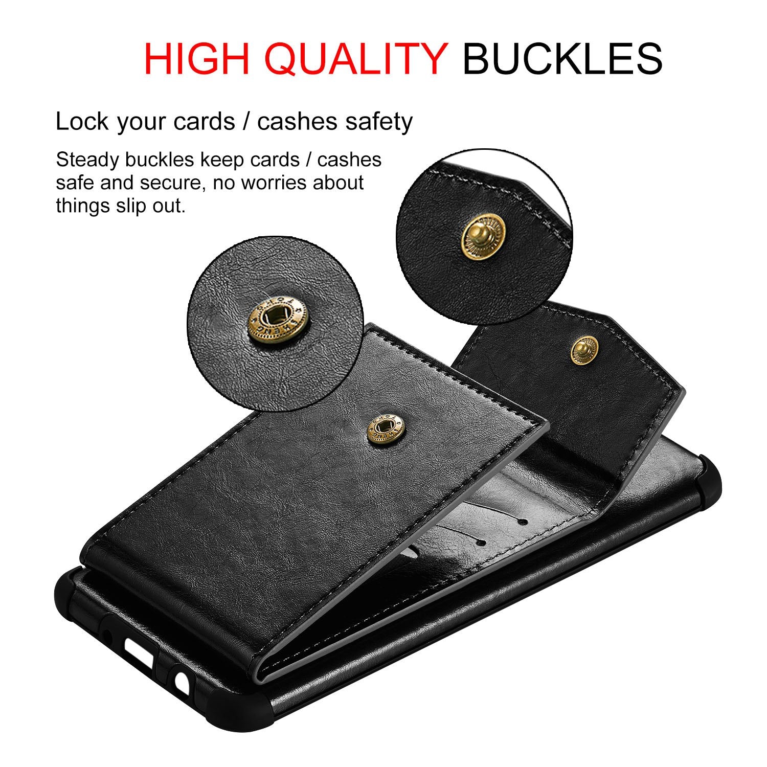 Shock Absorbing TPU Shell with Card Slots Cell Phone Case for Samsung Galaxy S20 Plus - Black